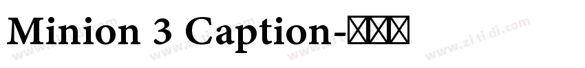 Minion 3 Caption字体转换